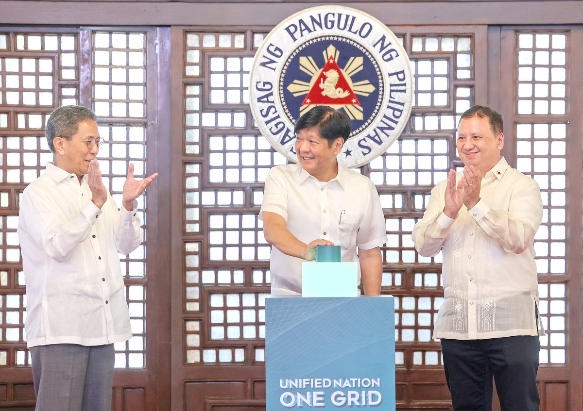 9.	The President on the ceremonial switching on of the P51.3 billion Mindanao-Visayas Interconnection Project at the Malacañang Palace on 26 January 2024.